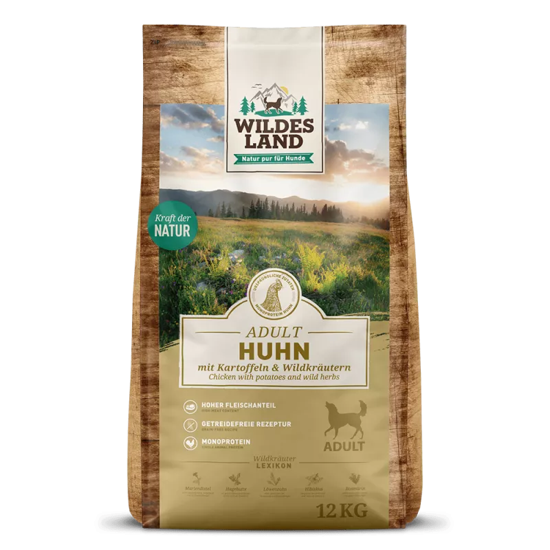 Wildes Land Trockenfutter Huhn mit Kartoffel 12kg